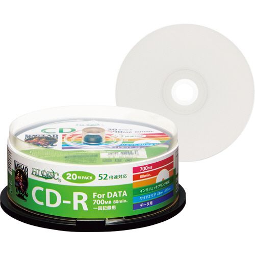 データ用CD?R 700MB 52倍速 ホワイトワ