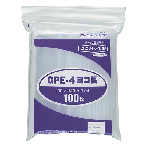 ユニパックGP ヨコ長タイプ ヨコ140×タテ100×厚み0.04mm 1パック(100枚)