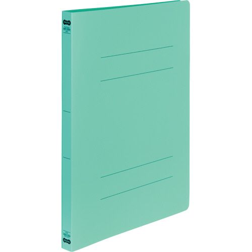 書類が出し入れしやすい丈夫なフラットファイルA4タテ　グリーン　1セット(25冊:5冊×5パック)