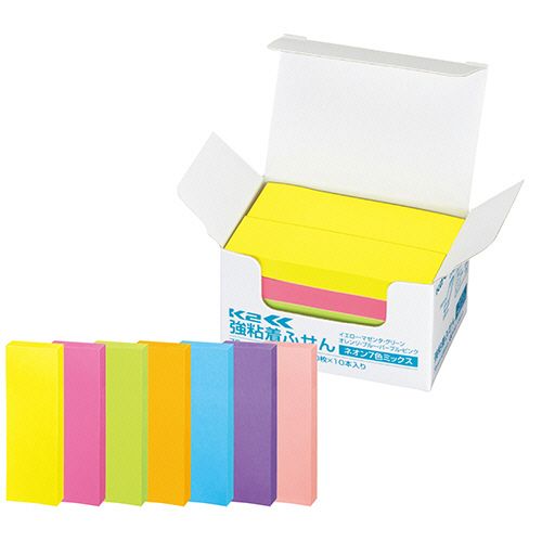 【イージャパンモール】【返品・交換・キャンセル不可】 必ず2通目のメールをご確認ください。 ※本商品は熨斗・包装（ラッピング）はお承り出来ない商品となります。※商品はご注文（ご決済）後、2-3営業日で発送（土・日・祝日除く）となります。※配送業者と契約がないため、送付先が北海道・沖縄・離島の場合キャンセルとさせていただきます。※発送予定日は、在庫がある場合の予定日となります。 ※在庫がない場合には、キャンセルとさせて頂きます。 ※納期が遅れます場合には改めてご連絡させて頂きます。ご注文確定後でのキャンセルやお届け先の変更等はお承りできませんのでご注意ください。 また、交換・返品はお承りできません。 ※商品のお写真はイメージ画像です。概要 仕分け・分類に便利な7色展開！ 商品説明 ●強粘着ネオンカラーのふせん。サイズは75×25mmです。 仕様 寸法 25×75mm 粘着側 短辺 色 ネオンカラー7色 粘着力 強粘着 アソート内容 イエロー・マゼンタ・グリーン×各2冊、オレンジ・ブルー・パープル・ピンク×各1冊 1パックあたり 90枚×10冊 シリーズ名 ふせんK2 JANコード 4901480340920 【メーカー・製造または販売元】コクヨ【広告文責】株式会社イージャパンアンドカンパニーズ 072-875-6666《ご注意ください》 ※本商品はキャンセル・返品・交換不可の商品です。 ※商品の性質上、返品・交換・キャンセルはお受けできません。 　不良品、内容相違、破損、損傷の場合は良品と交換いたします。 　但し、商品到着から3日以内にご連絡をいただけない場合、交換いたしかねますのでご注意ください。 ※商品がリニューアルしている場合、リニューアル後の商品をお届けします。[関連キーワード：文具・事務用品 ノート・ふせん・紙製品 ふせん]【イージャパンショッピングモール】内のみのお買い物は、送料一律でどれだけ買っても同梱する事が出来ます。※ただし、一部地域（北海道・東北・沖縄）は除きます。※商品に記載されています【イージャパンショッピングモール】の表記を必ずご確認下さい。【イージャパンショッピングモール】の表記以外で記載されている商品に関しまして、一緒にお買い物は出来ますが、別途送料を頂戴します。また、別便でのお届けとなりますのでご了承下さい。※全商品、各商品説明に記載されています注意書きを必ずお読み下さい。※それぞれの【○○館】ごとに、送料等ルールが異なりますので、ご注意下さい。※ご注文確認メールは2通送信されます。送料等の変更がございますので、当店からのご注文確認メール（2通目)を必ずご確認ください。