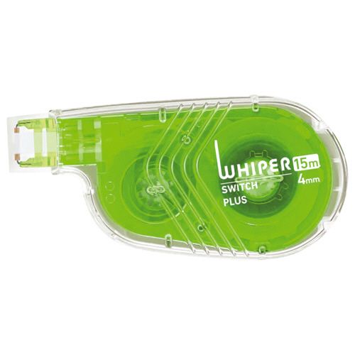 【イージャパンモール】【返品・交換・キャンセル不可】 必ず2通目のメールをご確認ください。 ※本商品は熨斗・包装（ラッピング）はお承り出来ない商品となります。※商品はご注文（ご決済）後、2-3営業日で発送（土・日・祝日除く）となります。※配送業者と契約がないため、送付先が北海道・沖縄・離島の場合キャンセルとさせていただきます。※発送予定日は、在庫がある場合の予定日となります。 ※在庫がない場合には、キャンセルとさせて頂きます。 ※納期が遅れます場合には改めてご連絡させて頂きます。ご注文確定後でのキャンセルやお届け先の変更等はお承りできませんのでご注意ください。 また、交換・返品はお承りできません。 ※商品のお写真はイメージ画像です。概要 【詰替タイプ】【ヨコ引き】上書きがキレイ。 商品説明 ●再筆記性に優れた「薄さらテープ」採用。たっぷり＆コンパクトの15m巻。テープ幅は4.0mmです。 仕様 タイプ 詰替 引き方 ヨコ引き テープサイズ 幅4.0mm×長さ15m 寸法 83mm 色 グリーン シリーズ名 ホワイパー JANコード 4977564684778 環境商品 プラスチックの再利用73％エコマーク認定番号：18112275 【メーカー・製造または販売元】PLUS【広告文責】株式会社イージャパンアンドカンパニーズ 072-875-6666《ご注意ください》 ※本商品はキャンセル・返品・交換不可の商品です。 ※商品の性質上、返品・交換・キャンセルはお受けできません。 　不良品、内容相違、破損、損傷の場合は良品と交換いたします。 　但し、商品到着から3日以内にご連絡をいただけない場合、交換いたしかねますのでご注意ください。 ※商品がリニューアルしている場合、リニューアル後の商品をお届けします。[関連キーワード：文具・事務用品 筆記具 修正テープ・修正ペン・修正液]【イージャパンショッピングモール】内のみのお買い物は、送料一律でどれだけ買っても同梱する事が出来ます。※ただし、一部地域（北海道・東北・沖縄）は除きます。※商品に記載されています【イージャパンショッピングモール】の表記を必ずご確認下さい。【イージャパンショッピングモール】の表記以外で記載されている商品に関しまして、一緒にお買い物は出来ますが、別途送料を頂戴します。また、別便でのお届けとなりますのでご了承下さい。※全商品、各商品説明に記載されています注意書きを必ずお読み下さい。※それぞれの【○○館】ごとに、送料等ルールが異なりますので、ご注意下さい。※ご注文確認メールは2通送信されます。送料等の変更がございますので、当店からのご注文確認メール（2通目)を必ずご確認ください。