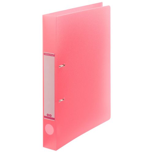 Dリングファイル　A4タテ　2穴　200枚収容　20mmとじ　背幅38mm　ピンク　1冊