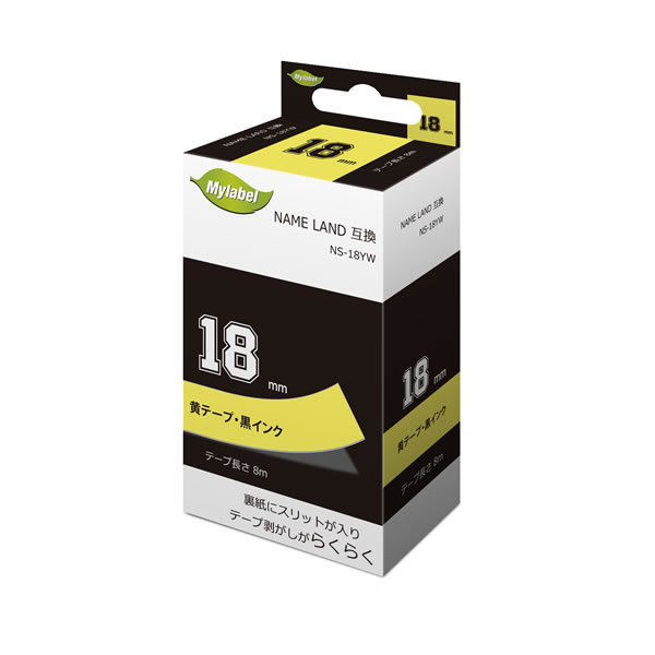 日本ナインスター ネームランド互換テープ XR−18YW NS−18YW 返品・交換・キャンセル不可 イージャパンモール japan-ds-11628867 イージャパンアンドカンパニーズ パッケージ画像