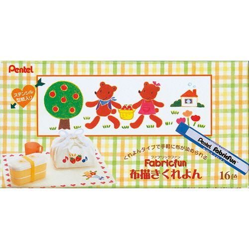 【イージャパンモール】【返品・交換・キャンセル不可】 必ず2通目のメールをご確認ください。 ※本商品は熨斗・包装（ラッピング）はお承り出来ない商品となります。※商品はご注文（ご決済）後、2-5営業日で発送（土・日・祝日除く）となります。※配送業者と契約がないため、送付先が北海道・沖縄・離島の場合キャンセルとさせていただきます。※発送予定日は、在庫がある場合の予定日となります。 ※在庫がない場合には、キャンセルとさせて頂きます。 ※納期が遅れます場合には改めてご連絡させて頂きます。※本商品はメーカー取り寄せ商品となります。 流動在庫となりますためお手配時に在庫がない場合はキャンセルとさせていただきます。 在庫と納期のご確認が必要な場合は事前にお問い合わせください。 ※ご注文確定後でのキャンセルやお届け先の変更等はお承りできませんのでご注意ください。 また、交換・返品はお承りできません。 ※商品のお写真はイメージ画像です。概要 くれよんタイプで手軽に布が染められます。 商品説明 ●布に描けるクレヨンです。固形染色材で、くれよん、パスと同じ様に描けます。絵を描いたり型紙で塗り込んだ後、布を上下から紙で挟み、アイロンをかけるだけで染まります。●便利な型紙付！シンプルなマークを添えたいときには、付属の型紙がお役に立ちます。 仕様 色 16色 セット内容 しろ、きいろ、きみどり、みどり、みずいろ、あお、ぐんじょう、ももいろ、あか、ちゃいろ、だいだいいろ、ペールオレンジ、こげちゃ、おうどいろ、はいいろ、黒各1本 材質 色軸：顔料・体質顔料・ワックス・樹脂、ラベル・箱：紙、中仕切：PET 重量 112g その他仕様 ●サイズ：180×93×17mm 備考 ※メーカーの都合により、パッケージおよび使用が変更になる場合がございます。 JANコード 4902506182609 【メーカー・製造または販売元】アストラム【広告文責】株式会社イージャパンアンドカンパニーズ 072-875-6666《ご注意ください》 ※本商品はキャンセル・返品・交換不可の商品です。 ※商品の性質上、返品・交換・キャンセルはお受けできません。 　不良品、内容相違、破損、損傷の場合は良品と交換いたします。 　但し、商品到着から3日以内にご連絡をいただけない場合、交換いたしかねますのでご注意ください。 ※商品がリニューアルしている場合、リニューアル後の商品をお届けします。[関連キーワード：文具・事務用品 筆記具 チョーク・くれよん・固形マーカー くれよん]