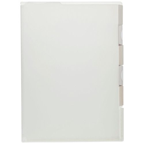 超丈夫なマチ付クリアホルダー タフレル A4タテ 5山インデックス クリア 1セット(20枚:5枚×4パック)