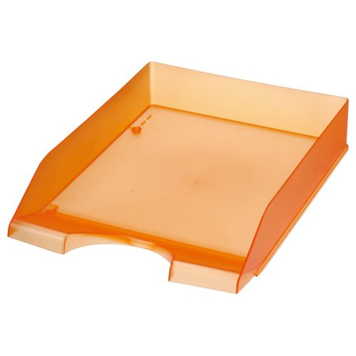 【送料無料】【個人宅届け不可】【法人（会社・企業）様限定】スケルトンカラーレタートレー A4タテ オレンジ 1個