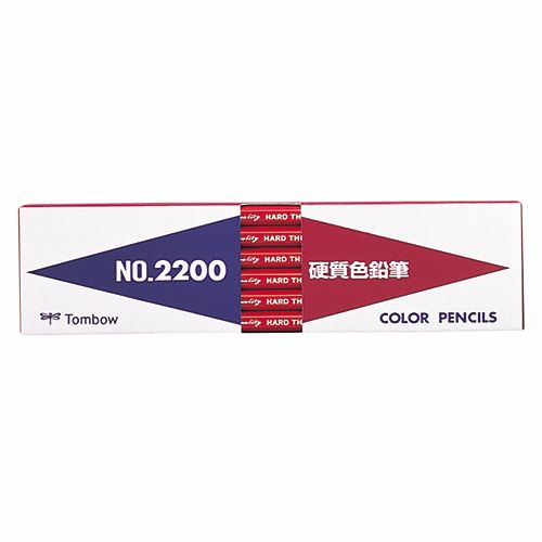 【送料無料】【個人宅届け不可】【法人（会社・企業）様限定】硬質色鉛筆　赤　1箱(12本)