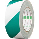 【送料無料】【個人宅届け不可】【法人(会社・企業)様限定】布テープ トラ 50mm×25m 緑/白 1巻