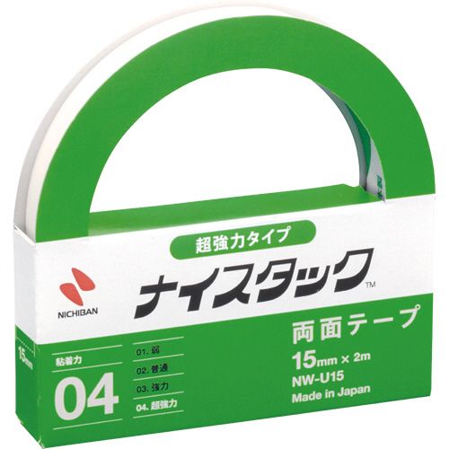 【送料無料】【個人宅届け不可】【法人（会社 企業）様限定】ナイスタック 両面テープ 超強力タイプ 大巻 15mm×2m 1巻