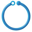 【送料無料】【個人宅届け不可】【法人(会社・企業)様限定】カラープラリング 内径20mm 青 1パック(50本)