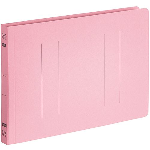 【送料無料】【個人宅届け不可】【法人（会社・企業）様限定】フラットファイルE A5ヨコ 150枚収容 背幅18mm ピンク 1パック(10冊)