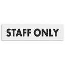 【送料無料】【個人宅届け不可】【法人(会社・企業)様限定】アクリルマット板サイン STAFF ONLY テープ付 タテ45×ヨコ180×厚み2mm 白 1枚