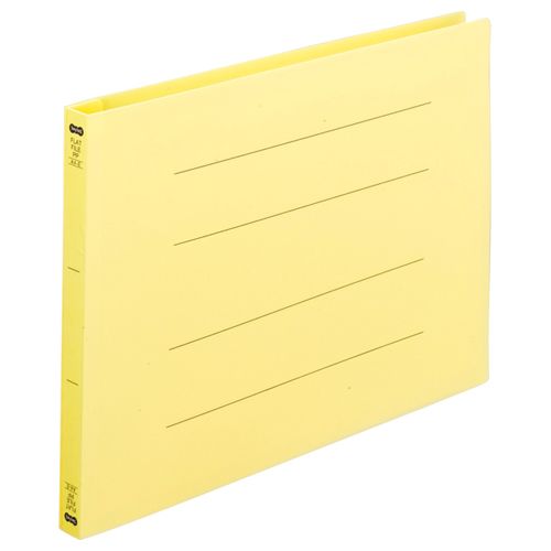 【送料無料】【個人宅届け不可】【法人（会社・企業）様限定】フラットファイル(再生PP) A4ヨコ 150枚収容 背幅18mm イエロー 1パック(5冊)