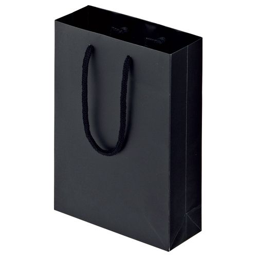 【送料無料】【個人宅届け不可】【法人(会社・企業)様限定】マットコート手提袋 SS ヨコ180×タテ250×マチ幅70mm ブラック 1パック(10枚)