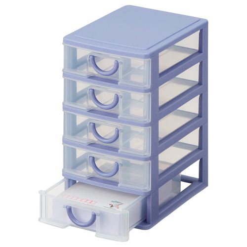 【送料無料】【個人宅届け不可】【法人（会社・企業）様限定】エルピス A6 浅型5段 ストーンブルー 1台