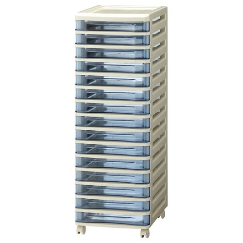 【送料無料】【個人宅届け不可】【法人（会社・企業）様限定】スタックチェスト B4 超浅型15段 ダークブルー 1台