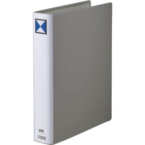 【送料無料】【個人宅届け不可】【法人（会社・企業）様限定】両開きパイプ式ファイル A4タテ 400枚収容 40mmとじ 背幅56mm グレー 1冊