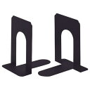 【送料無料】【個人宅届け不可】【法人(会社・企業)様限定】ブックエンド T型 小 ブラック 1セット(20枚:2枚×10組)
