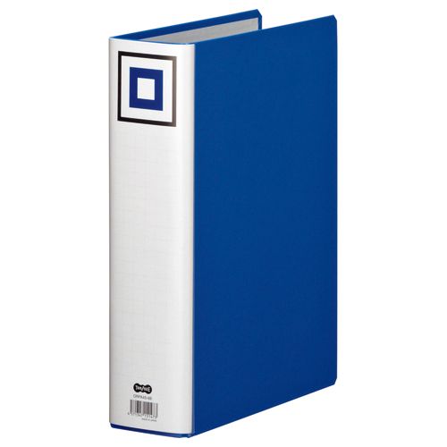 【送料無料】【個人宅届け不可】【法人（会社・企業）様限定】両開きパイプ式ファイルV A4タテ 600枚収容 60mmとじ 背幅75mm 青 1セット(10冊)