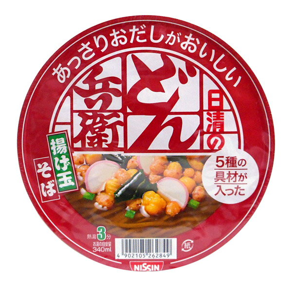 ★まとめ買い★　日清　あっさりおだしがおいしいどん兵衛5種の具材揚げ玉そば70g　×12個【イージャパンモール】