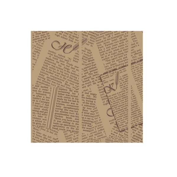 WAXペーパー フェザーイニシャル茶 15?15 50箱(5000枚)【イージャパンモール】