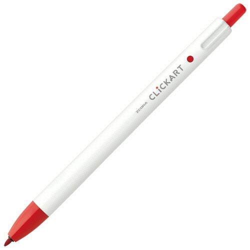 【イージャパンモール】【返品・交換・キャンセル不可】 必ず2通目のメールをご確認ください。 ※本商品は熨斗・包装（ラッピング）はお承り出来ない商品となります。※商品はご注文（ご決済）後、2-5営業日で発送（土・日・祝日除く）となります。※配送業者と契約がないため、送付先が北海道・沖縄・離島の場合キャンセルとさせていただきます。※発送予定日は、在庫がある場合の予定日となります。 ※在庫がない場合には、キャンセルとさせて頂きます。 ※納期が遅れます場合には改めてご連絡させて頂きます。※本商品はメーカー取り寄せ商品となります。 流動在庫となりますためお手配時に在庫がない場合はキャンセルとさせていただきます。 在庫と納期のご確認が必要な場合は事前にお問い合わせください。 ※ご注文確定後でのキャンセルやお届け先の変更等はお承りできませんのでご注意ください。 また、交換・返品はお承りできません。 ※商品のお写真はイメージ画像です。概要 【使い切りタイプ】「モイストキープインク」でペン先が乾かず書ける。 商品説明 ●すぐに書けるノック式水性ペンの赤10本です。●重ね塗りしてもにじまないインク。 仕様 タイプ 使い切りタイプ インク種類 水性染料インク インク色 赤 線幅 0.6mm 全長 147.7mm 軸径 10.4mm 備考 ※気温20℃、湿度60％の条件下でかすれなし。使用後は必ずペン先を収納してください。 シリーズ名 CLiCKART（クリッカート） JANコード 4901681382132 【メーカー・製造または販売元】ゼブラ【広告文責】株式会社イージャパンアンドカンパニーズ 072-875-6666《ご注意ください》 ※本商品はキャンセル・返品・交換不可の商品です。 ※商品の性質上、返品・交換・キャンセルはお受けできません。 　不良品、内容相違、破損、損傷の場合は良品と交換いたします。 　但し、商品到着から3日以内にご連絡をいただけない場合、交換いたしかねますのでご注意ください。 ※商品がリニューアルしている場合、リニューアル後の商品をお届けします。[関連キーワード：文具・事務用品 筆記具 水性マーカー・サインペン サインペン]