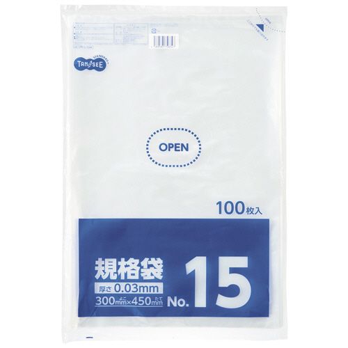 Rakuten - 規格袋　15号　0.03×300×450mm　1セット(1000枚:100枚×10パック)