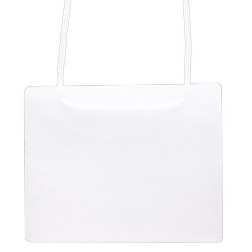 【送料無料】【個人宅届け不可】【法人（会社・企業）様限定】カラーイベント吊下げ名札 名刺サイズ 白 1パック(50個)