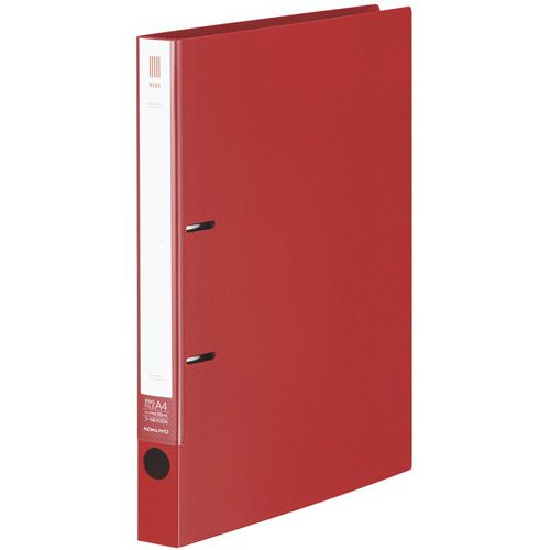 【送料無料】【個人宅届け不可】【法人（会社・企業）様限定】リングファイル(NEOS) A4タテ 2穴 220枚収容 背幅33mm カーマインレッド 1セット(10冊)