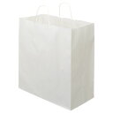 【送料無料】【個人宅届け不可】【法人(会社・企業)様限定】紙手提袋 丸紐 広・特大430×440×幅210mm白無地 1セット(300枚:50枚×6パック)