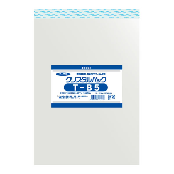 クリスタルパック T B5 1束(100枚)【イージャパンモール】