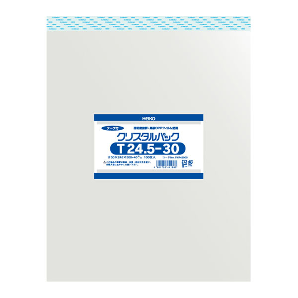 クリスタルパック T 24.5−30 1束(100枚)【イージャパンモール】