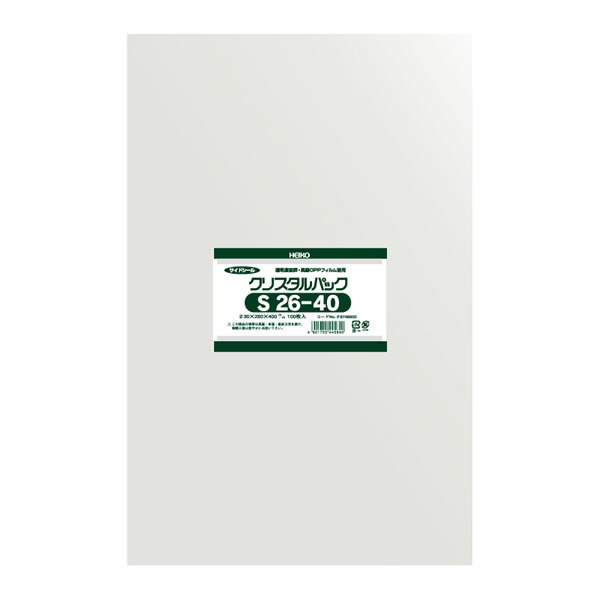 クリスタルパック S 26−40 1束(100枚)【イージャパンモール】