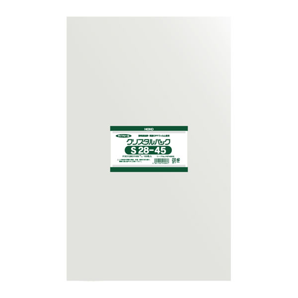クリスタルパック S 28−45 1束(100枚)【イージャパンモール】