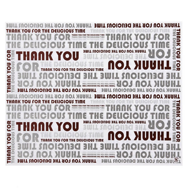 クレープ包装紙 デリシャスタイム ブラウン 1束(100枚)【イージャパンモール】