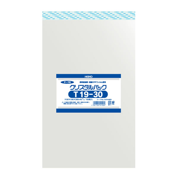 クリスタルパック T 19−30 10束(1000枚)【イージャパンモール】