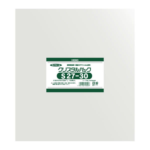 クリスタルパック S 27−30 10束(1000枚)【イージャパンモール】