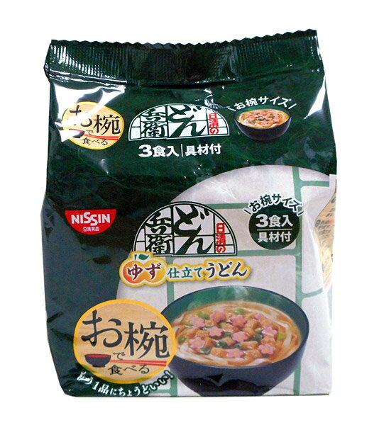 【送料無料】★まとめ買い★　日清食品　お椀で食べるどん兵衛ゆず仕立てうどん3食入　×9個【イージャパンモール】のサムネイル