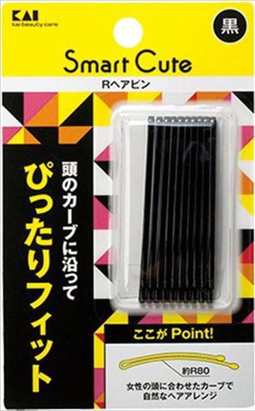貝印（株）　スマートキュート　Rヘアピン　黒　HC3332（10本入）【イージャパンモール】