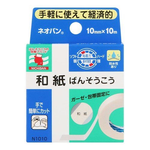 【イージャパンモール】【返品・交換・キャンセル不可】 必ず2通目のメールをご確認ください。 ※本商品は熨斗・包装（ラッピング）はお承り出来ない商品となります。※商品はご注文（ご決済）後、7-10営業日後で発送（土・日・祝日除く）となります。※配送業者と契約がないため、送付先が北海道・沖縄・離島の場合キャンセルとさせていただきます。※発送予定日は、在庫がある場合の予定日となります。 ※在庫がない場合には、キャンセルとさせて頂きます。 ※納期が遅れます場合には改めてご連絡させて頂きます。【使用上の注意】 ・皮ふを清潔にし、よく乾かしてからご使用ください。 ・キズぐちには直接貼らないでください。 ・皮ふ刺激の原因になりますので、引っ張らずに、貼ってください。 ・ネオバン(R)の使用により発疹・発赤、かゆみ等が生じた場合は使用を中止し、医師又は薬剤師に相談してください。 ・皮ふを傷めることがありますので、はがす時は、体毛の流れに沿ってゆっくりはがしてください。 【保管上の注意】 ・小児の手のとどかない所に保管してください。 ・直射日光をさけ、なるべく湿気の少ない涼しい所に保管してください。 【使用上の注意】 ・皮ふを清潔にし、よく乾かしてからご使用ください。 ・キズぐちには直接貼らないでください。 ・皮ふ刺激の原因になりますので、引っ張らずに、貼ってください。 ・ネオバン(R)の使用により発疹・発赤、かゆみ等が生じた場合は使用を中止し、医師又は薬剤師に相談してください。 ・皮ふを傷めることがありますので、はがす時は、体毛の流れに沿ってゆっくりはがしてください。 【保管上の注意】 ・小児の手のとどかない所に保管してください。 ・直射日光をさけ、なるべく湿気の少ない涼しい所に保管してください。 ■規格 幅57mm×高さ80mm×奥行16mm ■重量 14g ■原産国 日本【商品区分】一般医療機器【メーカー・製造または販売元】ニチバン株式会社0120-377-271【原産国】日本【広告文責】株式会社イージャパンアンドカンパニーズ 072-875-6666《ご注意ください》 ※本商品はキャンセル・返品・交換不可の商品です。 ※不良品、内容相違、破損、損傷の場合は良品と交換いたします。 　但し、商品到着から3日以内にご連絡をいただけない場合、交換いたしかねますのでご注意ください。 ※商品がリニューアルしている場合、リニューアル後の商品にてお届けとなる場合がございます。[関連キーワード：衛生医療用品 絆創膏 テープ類]【イージャパンショッピングモール】内のみのお買い物は、送料一律でどれだけ買っても同梱する事が出来ます。※ただし、一部地域（北海道・東北・沖縄）は除きます。※商品に記載されています【イージャパンショッピングモール】の表記を必ずご確認下さい。【イージャパンショッピングモール】の表記以外で記載されている商品に関しまして、一緒にお買い物は出来ますが、別途送料を頂戴します。また、別便でのお届けとなりますのでご了承下さい。※全商品、各商品説明に記載されています注意書きを必ずお読み下さい。※それぞれの【○○館】ごとに、送料等ルールが異なりますので、ご注意下さい。※ご注文確認メールは2通送信されます。送料等の変更がございますので、当店からのご注文確認メール（2通目)を必ずご確認ください。