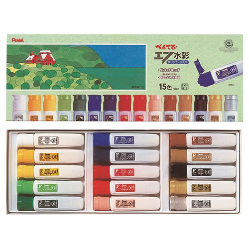 エフ水彩　ポリチューブ入　8色セット【返品・交換・キャンセル不可】【イージャパンモール】