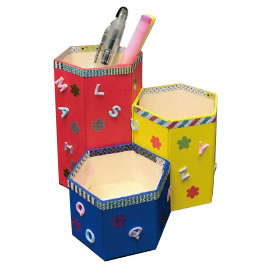 Other - 3連ペン立・小物入れ【返品・交換・キャンセル不可】【イージャパンモール】
