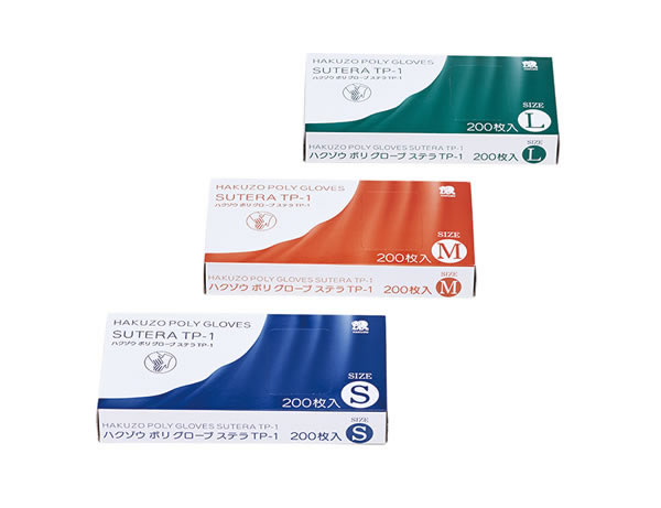ハクゾウメディカル（株）　ハクゾウポリグローブ　ステラTP−1　L　200枚入【在宅看護・介護用品館】