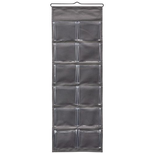 【送料無料】【個人宅届け不可】【法人（会社・企業）様限定】ウォールストレージ マチ付ポケット(12P) グレー 1個