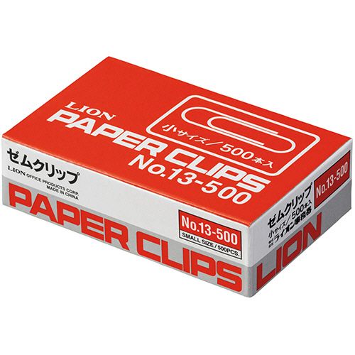 【イージャパンモール】【返品・交換・キャンセル不可】 必ず2通目のメールをご確認ください。 ※本商品は熨斗・包装（ラッピング）はお承り出来ない商品となります。※商品はご注文（ご決済）後、2-5営業日で発送（土・日・祝日除く）となります。※配送業者と契約がないため、送付先が北海道・沖縄・離島の場合キャンセルとさせていただきます。※発送予定日は、在庫がある場合の予定日となります。 ※在庫がない場合には、キャンセルとさせて頂きます。 ※納期が遅れます場合には改めてご連絡させて頂きます。※本商品はメーカー取り寄せ商品となります。 流動在庫となりますためお手配時に在庫がない場合はキャンセルとさせていただきます。 在庫と納期のご確認が必要な場合は事前にお問い合わせください。 ※ご注文確定後でのキャンセルやお届け先の変更等はお承りできませんのでご注意ください。 また、交換・返品はお承りできません。 ※商品のお写真はイメージ画像です。概要 書類整理の定番アイテム。 商品説明 ●小サイズのゼムクリップ、500本入です。 仕様 サイズ 小 クリップサイズ 幅6.5×長さ23mm 材質 スチール（ニッケルメッキ） その他仕様 ●箱入 JANコード 4903331257722 【メーカー・製造または販売元】ライオン事務器【広告文責】株式会社イージャパンアンドカンパニーズ 072-875-6666《ご注意ください》 ※本商品はキャンセル・返品・交換不可の商品です。 ※商品の性質上、返品・交換・キャンセルはお受けできません。 　不良品、内容相違、破損、損傷の場合は良品と交換いたします。 　但し、商品到着から3日以内にご連絡をいただけない場合、交換いたしかねますのでご注意ください。 ※商品がリニューアルしている場合、リニューアル後の商品をお届けします。[関連キーワード：文具・事務用品 事務用品 クリップ]