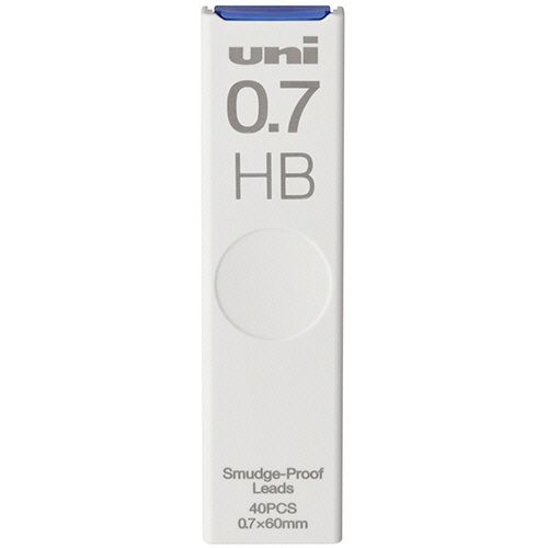 【イージャパンモール】【返品・交換・キャンセル不可】 必ず2通目のメールをご確認ください。 ※本商品は熨斗・包装（ラッピング）はお承り出来ない商品となります。※商品はご注文（ご決済）後、2-5営業日で発送（土・日・祝日除く）となります。※配送業者と契約がないため、送付先が北海道・沖縄・離島の場合キャンセルとさせていただきます。※発送予定日は、在庫がある場合の予定日となります。 ※在庫がない場合には、キャンセルとさせて頂きます。 ※納期が遅れます場合には改めてご連絡させて頂きます。※本商品はメーカー取り寄せ商品となります。 流動在庫となりますためお手配時に在庫がない場合はキャンセルとさせていただきます。 在庫と納期のご確認が必要な場合は事前にお問い合わせください。 ※ご注文確定後でのキャンセルやお届け先の変更等はお承りできませんのでご注意ください。 また、交換・返品はお承りできません。 ※商品のお写真はイメージ画像です。概要 折れにくい・濃さ・なめらかさはそのままに「汚れにくさ」をプラスしたユニ替芯。 商品説明 ●芯径0.7mm、硬度HBのシャープ替芯。40本入です。●スライドケース入で芯が取り出しやすい。 仕様 硬度 HB 芯の太さ 0.7mm その他仕様 ●40本 JANコード 4902778274231 【メーカー・製造または販売元】三菱鉛筆【広告文責】株式会社イージャパンアンドカンパニーズ 072-875-6666《ご注意ください》 ※本商品はキャンセル・返品・交換不可の商品です。 ※商品の性質上、返品・交換・キャンセルはお受けできません。 　不良品、内容相違、破損、損傷の場合は良品と交換いたします。 　但し、商品到着から3日以内にご連絡をいただけない場合、交換いたしかねますのでご注意ください。 ※商品がリニューアルしている場合、リニューアル後の商品をお届けします。[関連キーワード：文具・事務用品 筆記具 シャープペンシル]
