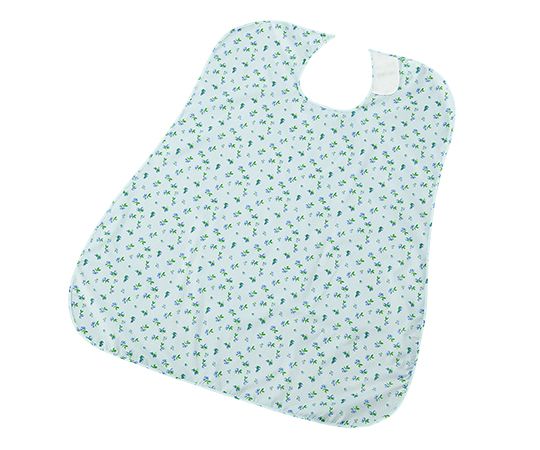 さわやか食事用エプロンつぼみブルー