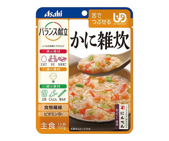 【イージャパンモール】【返品・交換・キャンセル不可】 ※ご注文確認メールは2通送信されます。 　送料等の変更がございますので、当店からのご注文確認メール（2通目)を必ずご確認ください。 ※2通目のメールをご案内した後でのキャンセルやお届け先の変更等はお承りできませんのでご注意ください。 ※本商品は熨斗・包装（ラッピング）はお承り出来ない商品となります。※商品はご注文（ご決済）後、5-7営業日後で発送（土・日・祝日除く）となります。※配送業者と契約がないため、送付先が北海道・沖縄・離島の場合キャンセルとさせていただきます。※掲載商品の在庫について 掲載商品につきましては、他店併売商品となります。 「在庫有り」の記載がありましても、ご注文後に完売やメーカー欠品となる場合がございます。 完売やメーカー欠品の場合には、ご注文をキャンセルとさせて頂く場合がありますので予めご了承下さい。 ※発送予定日は、在庫がある場合の予定日となります。 ※納期が遅れます場合には改めてご連絡させて頂きます。■特徴 食べる力が弱くなった方が楽しく・おいしく、安心して食べられるように工夫した食品です。 ■仕様 内容量（1袋あたり）：100g 入数：1箱（14袋入） セット内容：かに雑炊×2、ふかひれ雑炊×2、鶏五目雑炊×2、鯛雑炊×2、ほたて雑炊×3、しらす雑炊×3 ユニバーサルデザインフード認定商品 ※本製品は日本国内向けのみの販売とさせていただきます。【広告文責】株式会社イージャパンアンドカンパニーズ 072-875-6666《ご注意ください》 ※商品の写真はイメージです。 お手元に届く商品は、商品名に記載してある色・柄・型番の商品が届きます。 ※本商品は簡易梱包でのお届けとなります。 ※場合によっては上記お日にちよりもお届けまでにお時間をいただく場合がございます。 ※商品がリニューアルしている場合、リニューアル後の商品をお届けする場合がございます。 リニューアルにより商品内容、容量、パッケージ等が異なる場合であってもキャンセル・返品・交換はお承りしておりません。 ※ご注文をご確認および承らせて頂いた後に、欠品やメーカー廃盤等で商品がご用意出来ない場合は、該当商品をキャンセルとさせて頂きます。 ※不良品、内容相違、破損、損傷の場合は良品と交換させていただきますが、完売やメーカー欠品などの場合にはご返金でのご対応とさせていただきます。 　但し、商品到着から3日以内にご連絡をいただけない場合、ご対応致しかねます。