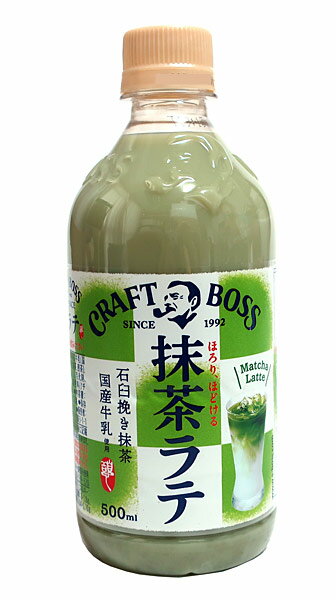 【送料無料】★まとめ買い★　サントリークラフトボス抹茶ラテ　500ML　×24個【イージャパンモール】のサムネイル