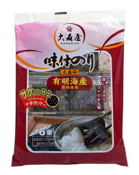 【送料無料】★まとめ買い★　大森屋　味付のりサクッと仕上　6束　×80個【イージャパンモール】